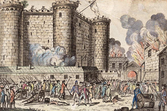 බැස්ටීලයට පහරදීම චිත්‍රශිල්පියකුගේ ඇසින්