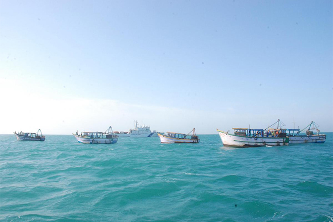 දිල්ලියේ සාකච්ඡාවට පෙර අත්අඩංගුවේ සිටි ඉන්දිය ධිවරයන් භාරදෙති